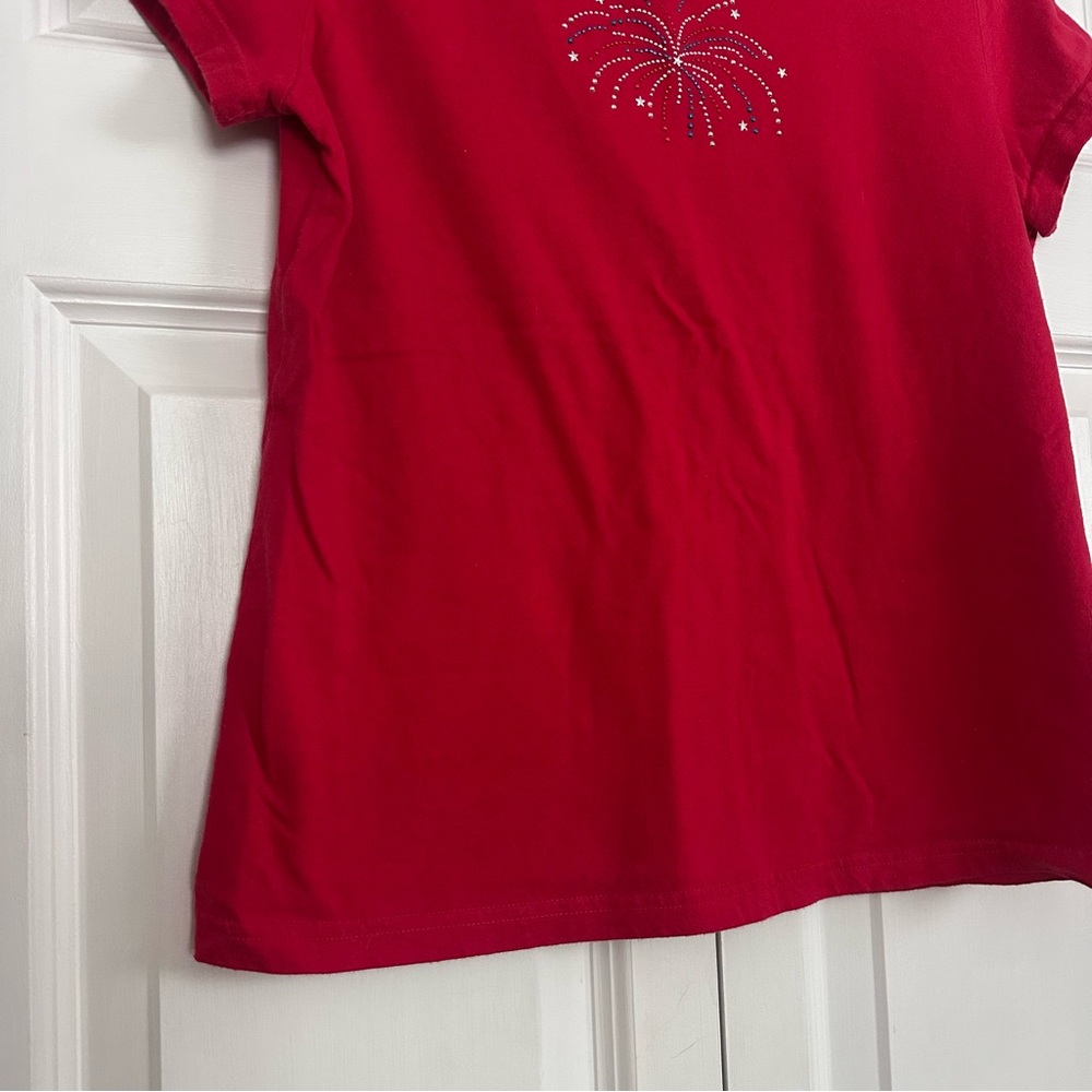Red Rhinestone Firework Tee - Picture 5 of 10